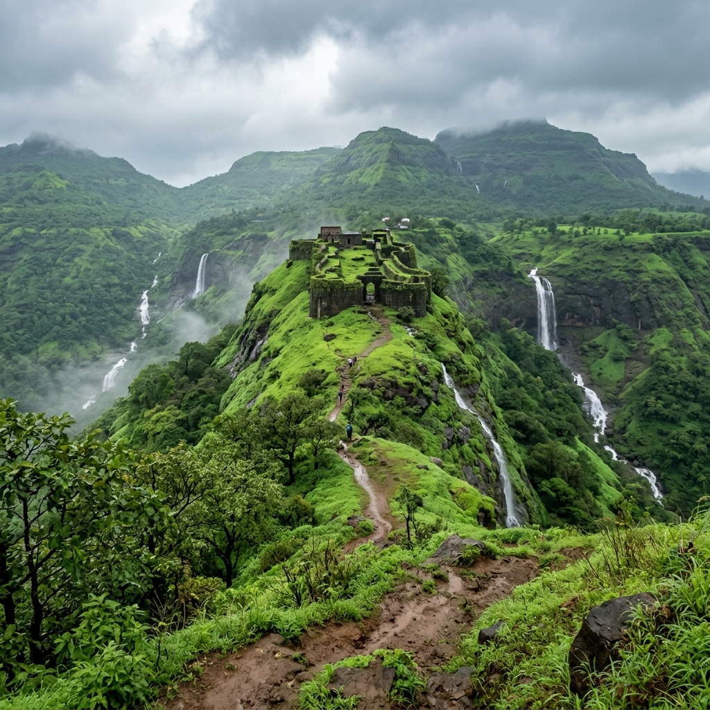 Bhivgad Fort waterfalls