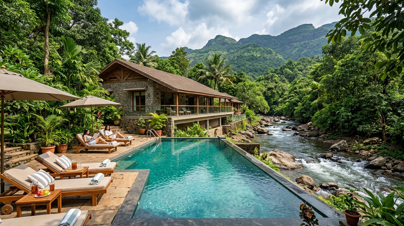 Riverdale Villa Karjat with River View Pool