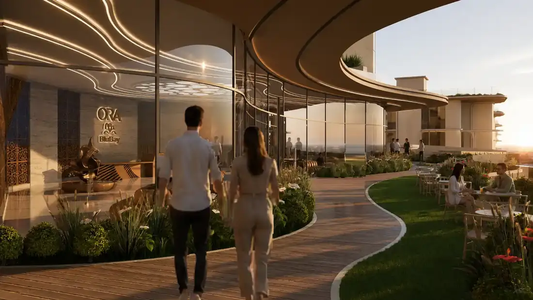 Grand entrance to the 35,000 sq ft clubhouse at BluBay Karjat