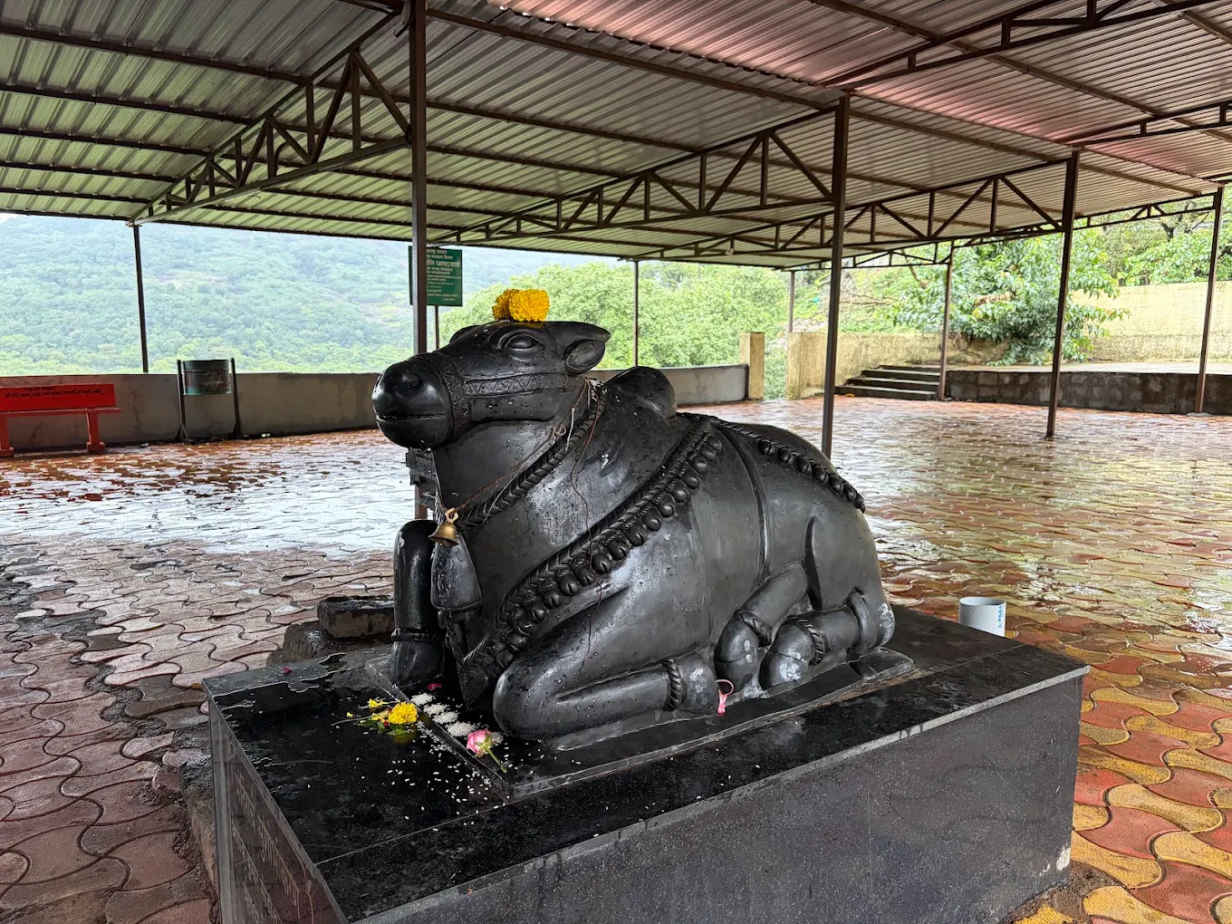 Sacred Nandi Statue at Kondeshwar Temple